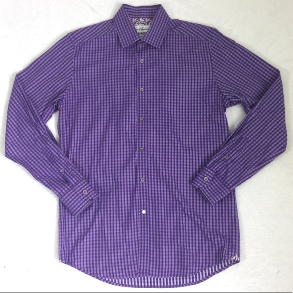 Robert Graham Tailored Fit Purple Checkered Shirt
